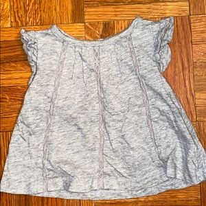 Baby Gap Lace Inset Gray  top